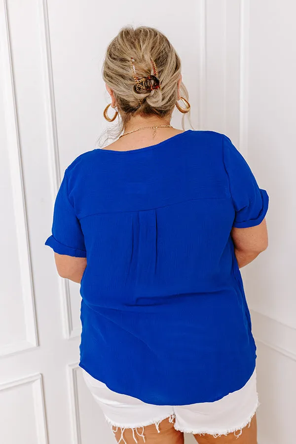 Coastal Breeze Shift Top in Royal Blue Curves sold by Impressions product image thumbnail 2