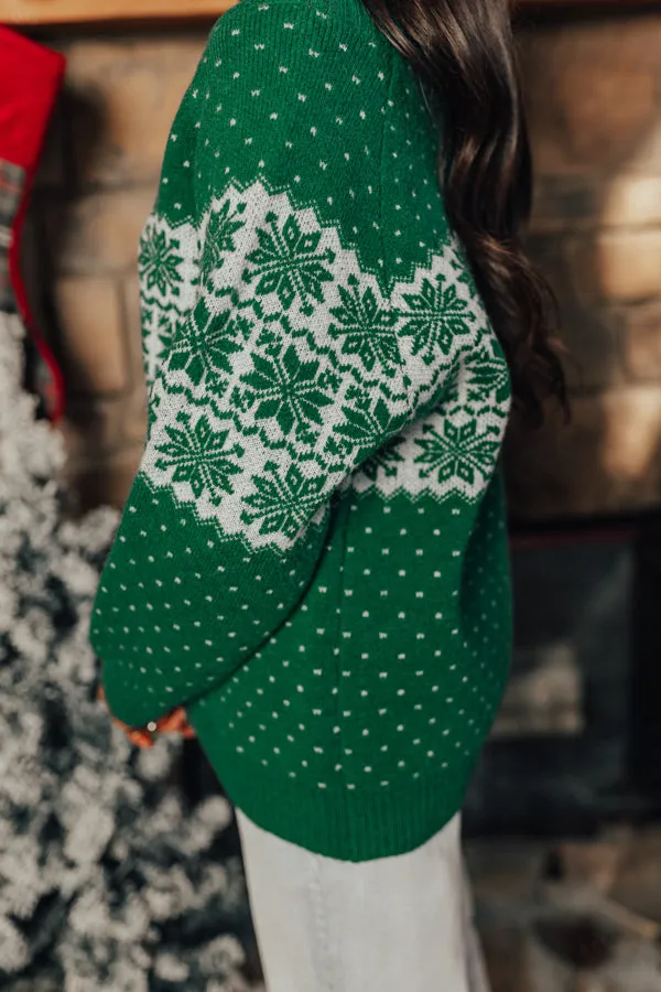 First Snow Feels Knit Sweater in Green sold by Impressions product image thumbnail 4