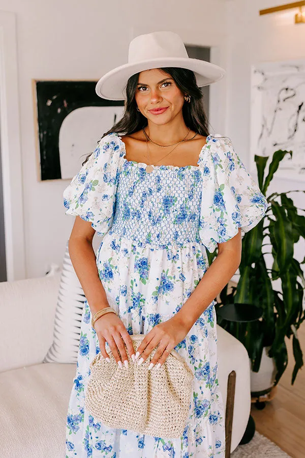 Charming Smile Floral Midi In Sky Blue sold by Impressions product image thumbnail 2