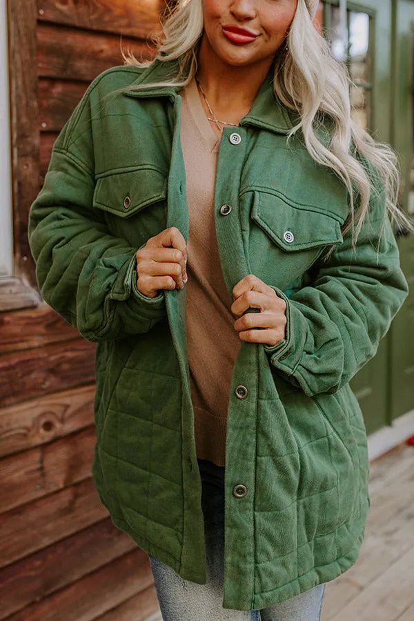 Woodsy Aroma Quilted Jacket in Hunter Green sold by Impressions product image thumbnail 3