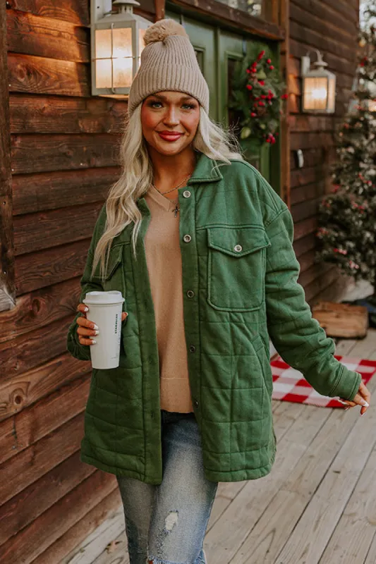 Woodsy Aroma Quilted Jacket in Hunter Green sold by Impressions