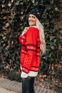 Deck The Halls Sweater In Red sold by Impressions