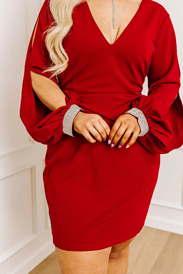 Material Girl Mini Dress in Red Curves sold by Impressions product image thumbnail 3