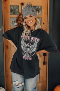 Free Bird America Graphic Tee In Black Curves sold by Impressions