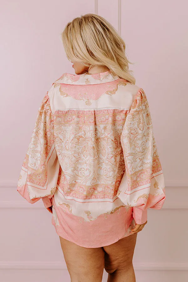 Collecting Seashells Button Up in Pink Curves sold by Impressions product image thumbnail 5