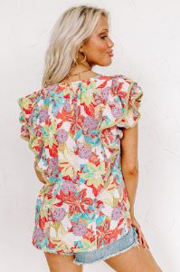 Garden Glory Shift Top In Lime sold by Impressions