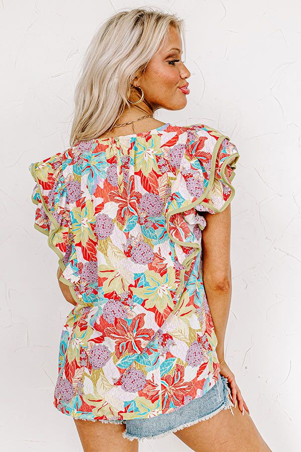 Garden Glory Shift Top In Lime sold by Impressions product image thumbnail 5