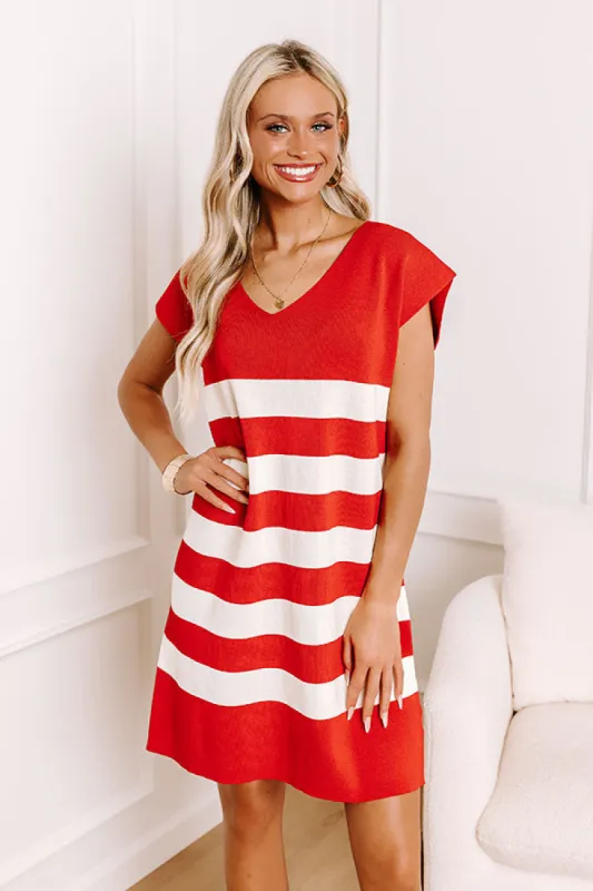 Country Club Ready Knit Dress in Red sold by Impressions