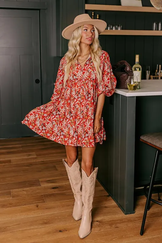 Falling For You Floral Mini Dress sold by Impressions