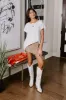Open Book Frayed Shift Top In Ivory sold by Impressions