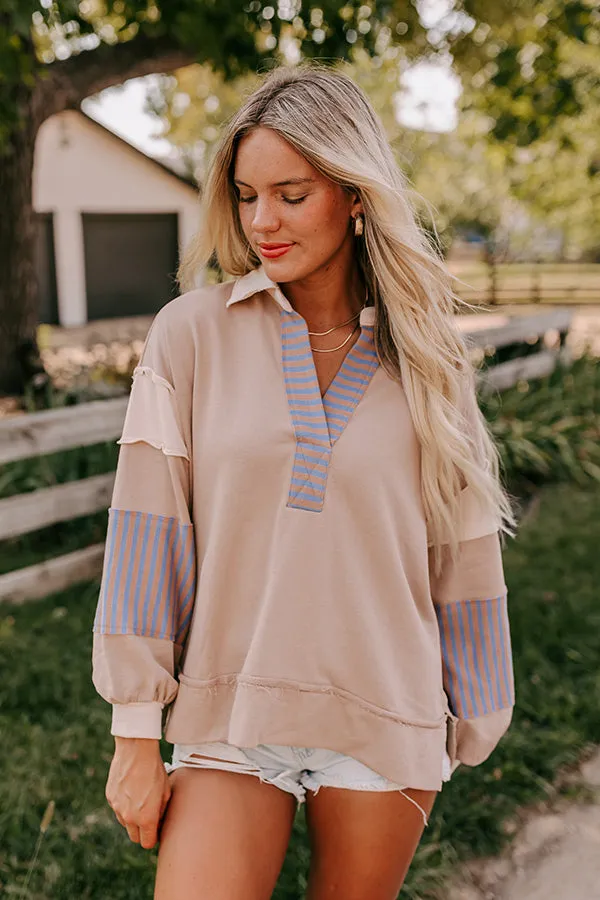 Holding Hands Sweatshirt in Warm Taupe sold by Impressions