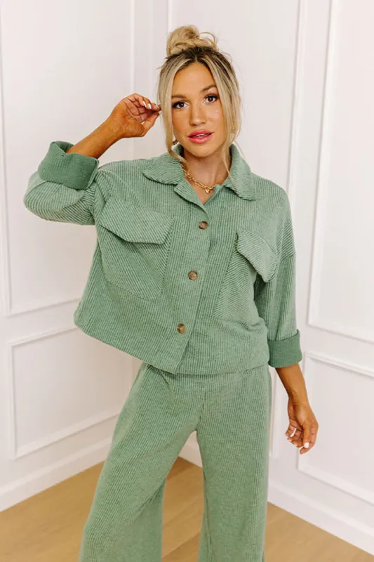 Best Season Of All Button Up In Sage sold by Impressions