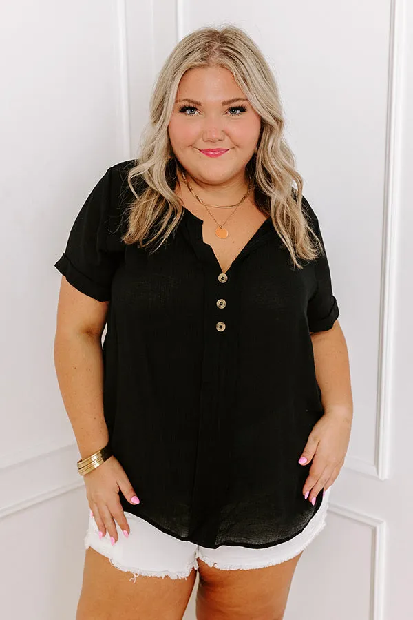Coastal Breeze Shift Top in Black Curves sold by Impressions