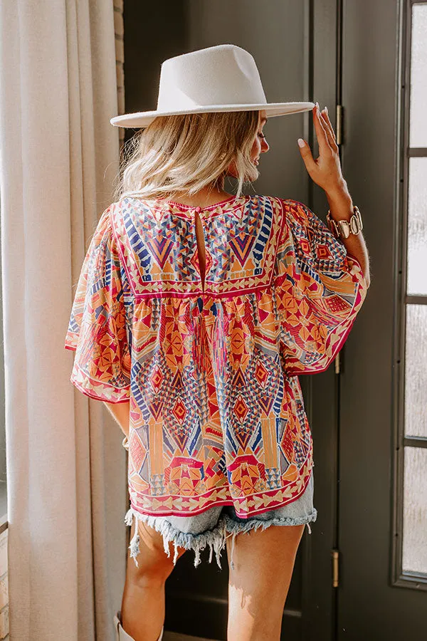 Sunshine Serenade Shift Top in Orange sold by Impressions product image thumbnail 5