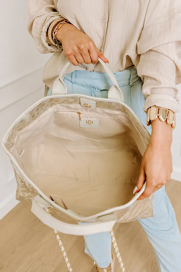 Trip of a Lifetime Metallic Quilted Tote in Gold sold by Impressions product image thumbnail 3