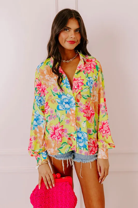 Summer Mirage Floral Button Up sold by Impressions