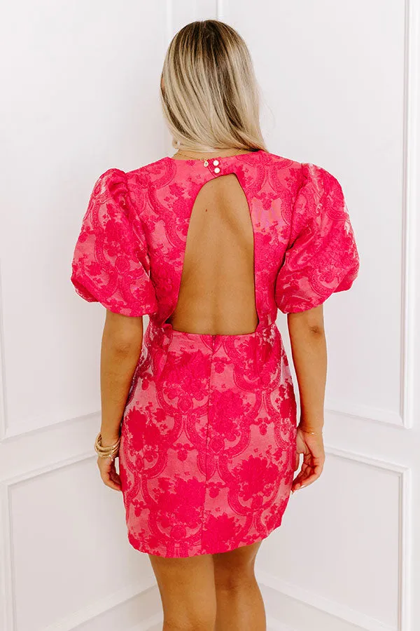 Wine Mixer Jacquard Mini Dress in Hot Pink sold by Impressions product image thumbnail 4