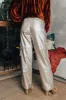 The Hannah High Waist Metallic Cargo Pants sold by Impressions