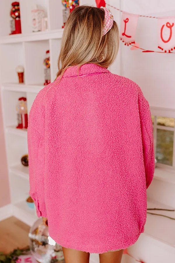 Cozier Than Ever Sherpa Jacket in Pink sold by Impressions product image thumbnail 4