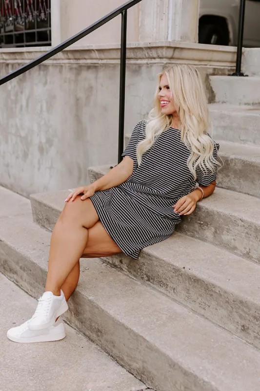 Social Charm Stripe Mini Dress Curves sold by Impressions