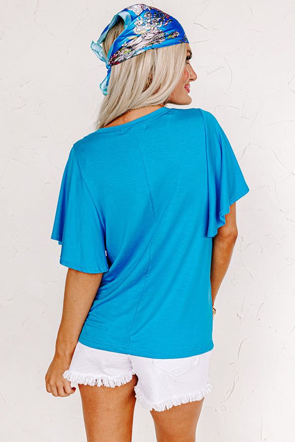 Full Ride Shift Tee In Ocean Blue sold by Impressions product image thumbnail 4