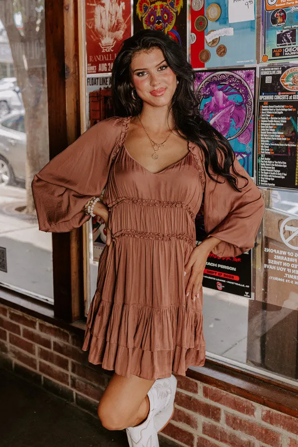 Caught Crushing Ruffle Dress In Rustic Rose sold by Impressions product image thumbnail 2