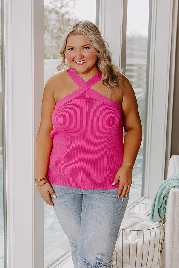 Enchanting Echoes Ribbed Top In Pink Curves sold by Impressions product image thumbnail 4