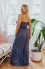 Desirable Destination Smocked Jumpsuit In Autumn Sky Curves sold by Impressions