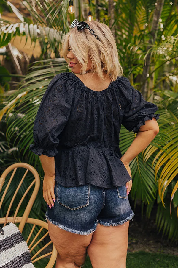 The Next Chapter Eyelet Top In Black Curves sold by Impressions product image thumbnail 5