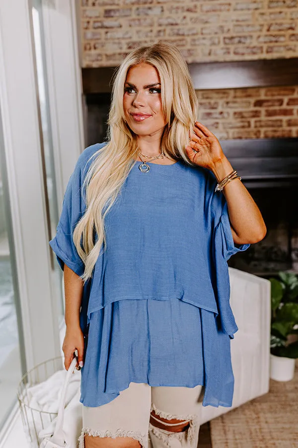 Tranquil Time Shift Top In Airy Blue Curves sold by Impressions product image thumbnail 3