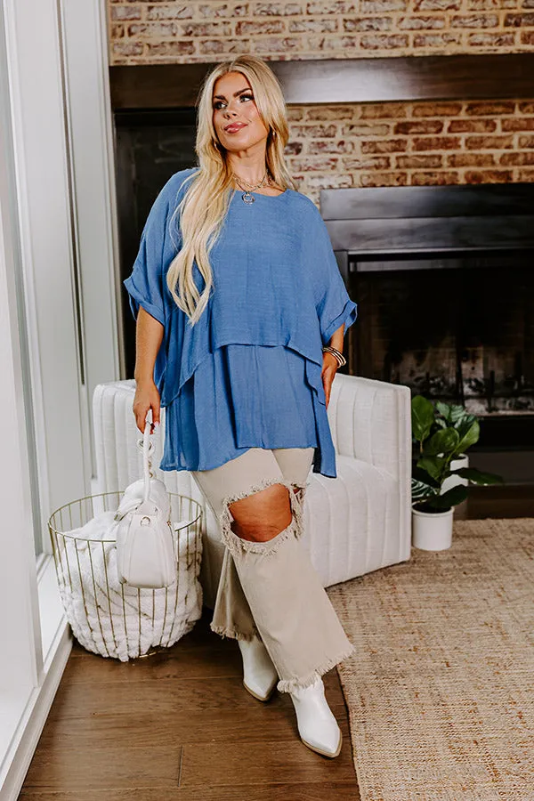 Tranquil Time Shift Top In Airy Blue Curves sold by Impressions product image thumbnail 4