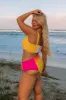Coastal Cruise High Waist Color Block Bikini Bottom Curves sold by Impressions