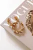 Chic Mindset Hoop Earrings in Pearl sold by Impressions