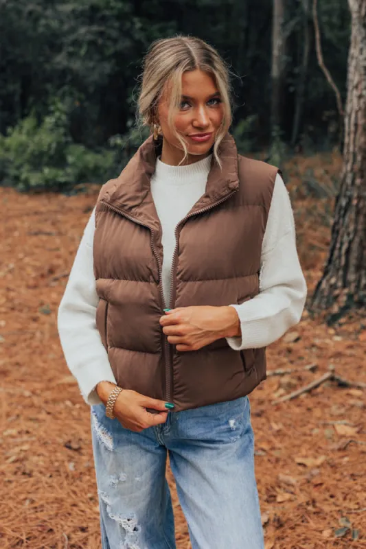 Venture Out Puffer Vest in Chestnut sold by Impressions