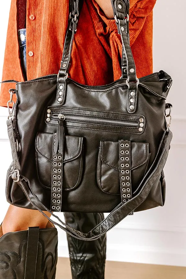 Wisteria Avenue Faux Leather Tote In Black sold by Impressions product image thumbnail 2