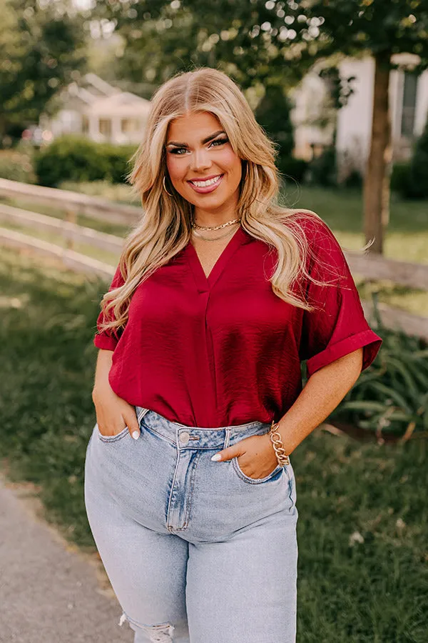 Stylish Setting Shift Top in Wine Curves sold by Impressions