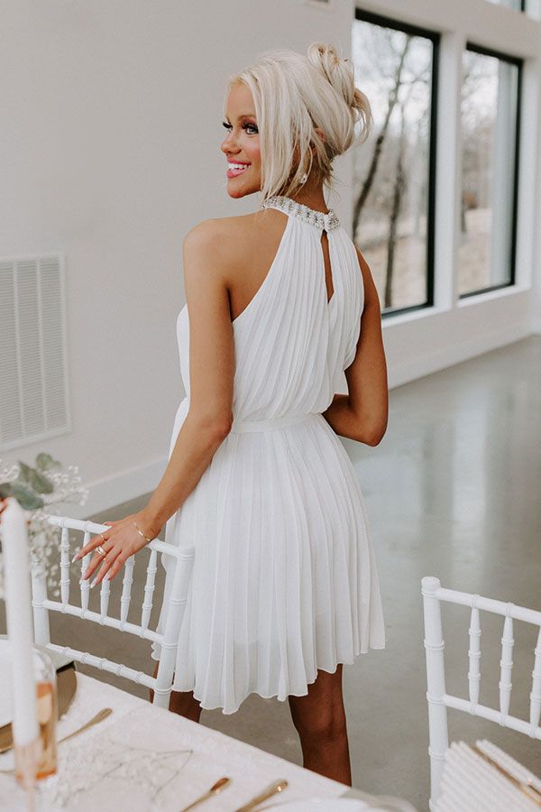 Cause To Celebrate Pleated Dress In White sold by Impressions product image thumbnail 5