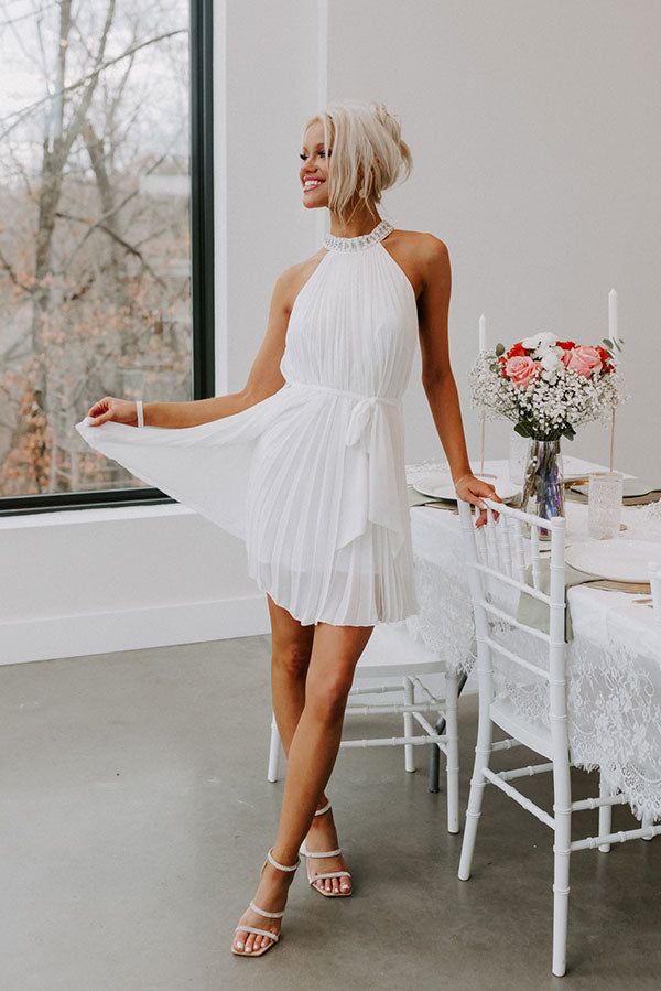 Cause To Celebrate Pleated Dress In White sold by Impressions product image thumbnail 2