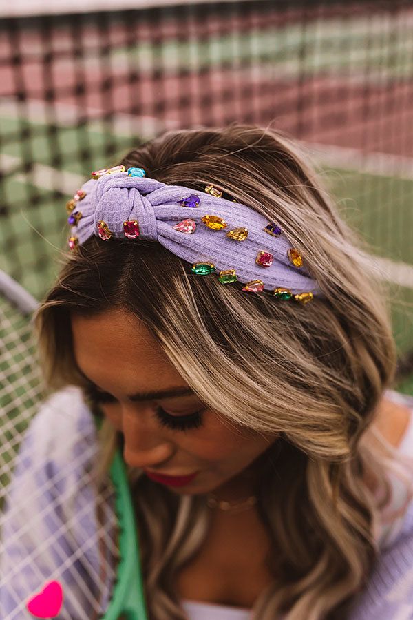 Celestial Charm Embellished Headband In Lavender sold by Impressions product image thumbnail 2