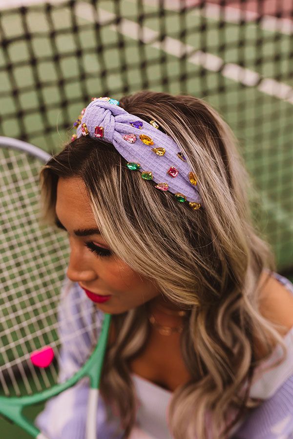 Celestial Charm Embellished Headband In Lavender sold by Impressions product image thumbnail 3