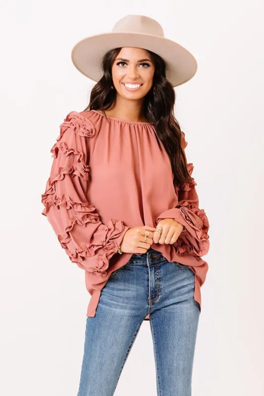 Sleek Socialite Shift Top in Blush sold by Impressions