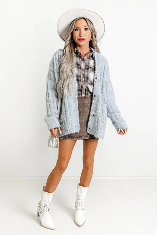 Autumn On Repeat Cardigan In Grey sold by Impressions