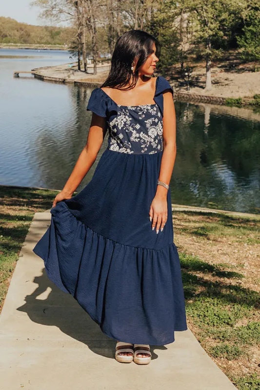 Picnic At The Park Embroidered Maxi Dress sold by Impressions