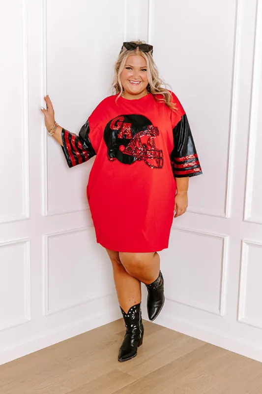 State Pride Sequin Mini Dress in Georgia Curves sold by Impressions