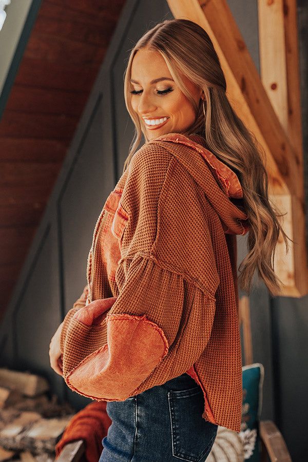 Autumn Sweetheart Waffle Knit Sweater In Rust sold by Impressions product image thumbnail 5