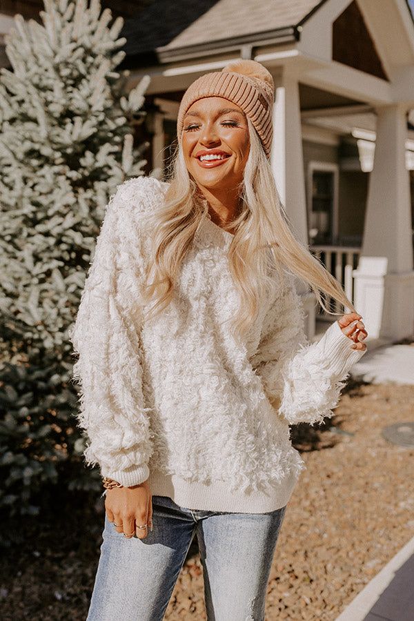Cozy Welcome Knit Sweater in Cream sold by Impressions