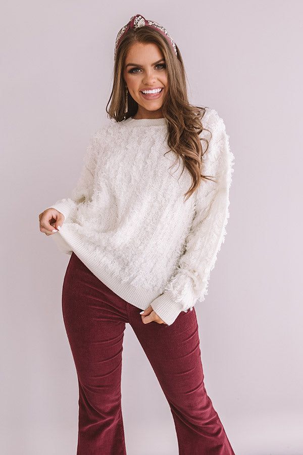 Cozy Welcome Knit Sweater in Cream sold by Impressions product image thumbnail 3