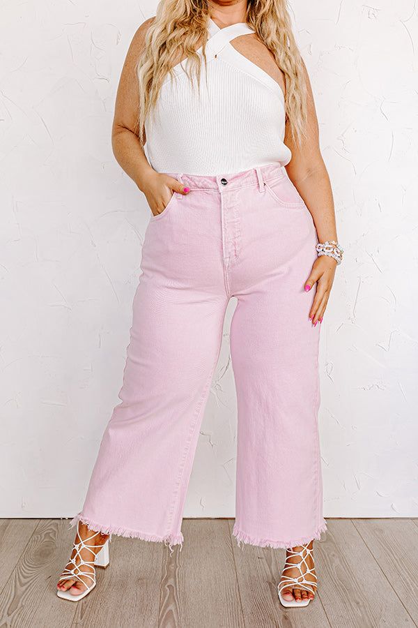 Risen The Utopia High Waist Straight Leg Jean in Pink Curves sold by Impressions product image thumbnail 5
