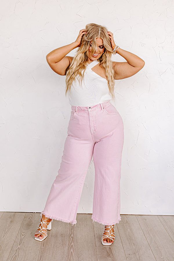 Risen The Utopia High Waist Straight Leg Jean in Pink Curves sold by Impressions product image thumbnail 2