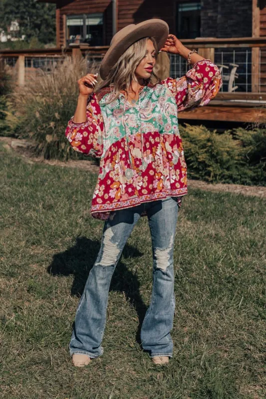 Amber Abundance Floral Top sold by Impressions